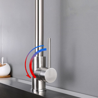Robinet de cuisine moderne en acier inoxydable avec douchette extractible