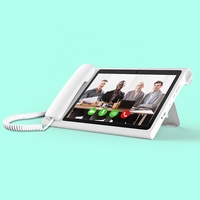 Téléphone Sans Fil de Bureau Android 10 Pouces avec Fente pour Carte SIM, Terminal Fixe Sans Fil pour Maison, Bureau, Hôtel, Banque, Chambre d'Hôpital