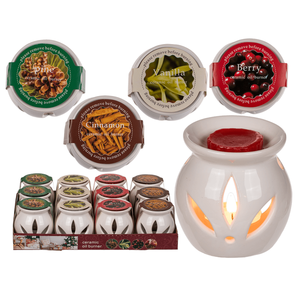 White ceramic <b>aroma</b> <b>lamp</b> with scented melts, - Product Image 1