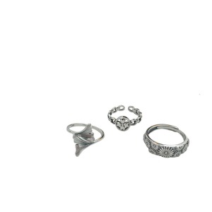 S925 Sterling Silver Daisy <b>Open</b> <b>Ring</b> For Women Flower Design Retro Minimalist Style Index Finger Jewelry Everyday Wear - Product Image 5