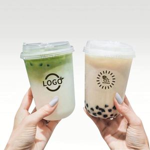 Vasos Desechables Transparentes de PP en Forma de U de 90 mm de Diámetro y 24 oz con Tapas para Jugos y Té de Burbujas - Product Image 4