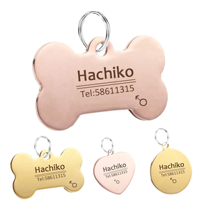 Benutzer definierte Tier marke Edelstahl/Zink legierung Hunde marke Moderne Metall Blank Halskette UV-beschichtete Sublimation ID Tag für Katze Haustier - Product Image 1