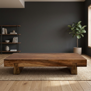 Modern Design Indoor Living Room Furniture Low Height Coffee <b>Tables</b> Thick Slab Suar Solid Outdoor Villa Garden Furniture Home - Product Image 2