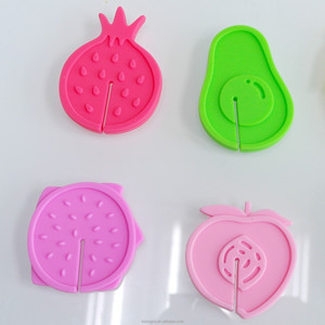 Buena calidad 6 piezas patrón de fruta silicona copa de vino lavable bebida marcador para vidrio - Product Image 5