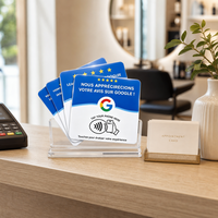 Carte personnalisée imprimée, programmable, QR, NFC, NTAG215, étanche, avec support, pour Google Play, carte cadeau, carte de membre, carte professionnelle, carte d'hôtel