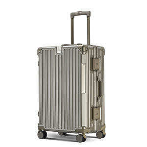 <strong>Black</strong> and Silver Luggage <strong>Suitcase</strong> Set Customized PC Aluminum Frame <strong>Suitcase</strong> with TSA Customs Lock Guangzhou Luggage Factory - Product Image 6