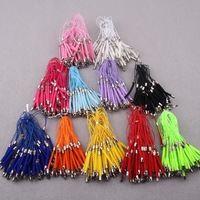 50 pièces/sac – Lanière tressée en polyester faite à la main, colorée, pour téléphone, appareil photo, clé USB, porte-clés, bouteille de parfum – Idéale pour la promotion