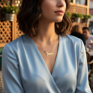 Collier pendentif fait main en argent Sterling 925, bijou de style turc avec le nom, bijou élégant, tendance, vente en gros - Product Image 3
