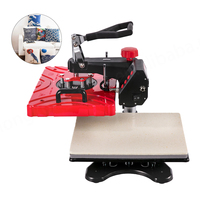 Machine d'impression pneumatique automatique rouge 8 en 1 par transfert de presse à chaud avec logiciel Artcut pour imprimante à plat d'utilisation de vêtement nouveau