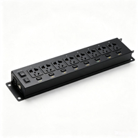 PDU 1U pour rack, 8 prises 16A 220V, unité de distribution d'alimentation intérieure avec indicateur LED, prise de courant en rack pour centre de données
