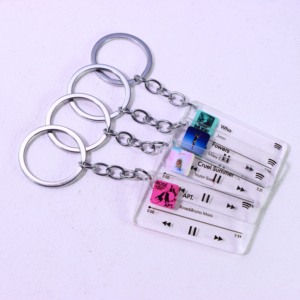 <span class=keywords><strong>Portachiavi</strong></span> Personalizzati in Plastica Trasparente con Riproduzione Musicale, Stile Anime, a Prezzo Conveniente, Charm in Acrilico Personalizzati - Product Image 6