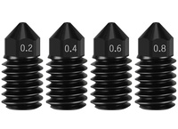 Nozzle Hotend Baja Keras untuk Bambu Lab A1 / A1 Mini / H2D, 0.2 / 0.4 / 0.6 / 0.8mm, Suku Cadang Printer 3D yang Ditingkatkan dan Dapat Diganti Cepat