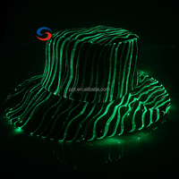 Cappello di Sicurezza Unisex Ricaricabile con Fibra Ottica LED - Luminoso al Buio per Corsa/Ciclismo, Pesca/Sci e Uso Quotidiano