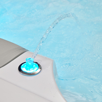Spa gonflable Intex pour 5 personnes, bain à bulles en acrylique bleu, baignoire à remous et extérieur