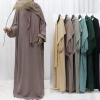 Nouvelle robe longue décontractée ample et confortable de haute qualité pour femmes musulmanes, brodée, imprimée, asymétrique, en mousseline