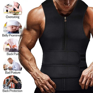 <strong>Men's</strong> Thickened Double Belt Vest Neoprene Body Shaper Reinforced Sweat-Proof Corset Waist Trainer Sports Vest - Product Image 2