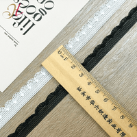 Vente en gros de bande élastique en dentelle picot, en nylon souple et respirant, largeur 12 mm, pour lingerie et sous-vêtements