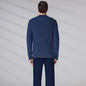 Blazer Cardigan en Maille de Coton pour Homme, Col Boutonné Personnalisé, Col en V, Style Décontracté et Professionnel - Product Image 6