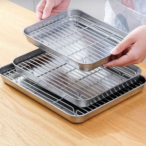 304 acier inoxydable métal ustensiles de cuisson <span class=keywords><strong>moule</strong></span> et fil support de refroidissement ensemble pour four accessoires de cuisson - Product Image 2