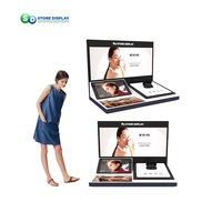 Présentoir acrylique personnalisé étagères lcd smart promotion de la publicité au détail présentoir comptoir de magasin supermarché supports de table