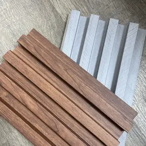 خشب wpc السلط لوحة تصميم جديد الخشب الداخلية المياه واقية السلط الأخدود الحديثة