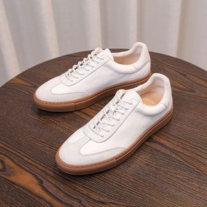 Zapatos Blancos Ligeros de Estilo Británico Clásico Hechos a Mano con Combinación de Colores en Piel de Vacuno de Primera Capa, Moda Otoñal de Alta Calidad - Product Image 5