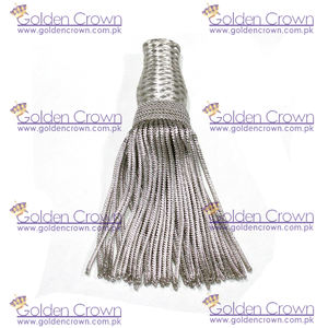 ฝรั่งเศสวงกบเงินแท่งพู่ด้วยขอบทองแท่ง - Product Image 2