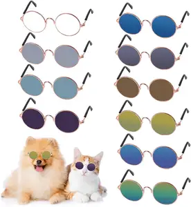 Óculos de sol legal para cachorros e filhotes, óculos de sol macios para proteção dos olhos de cães e gatos, moda verão multicoloridos coloridos