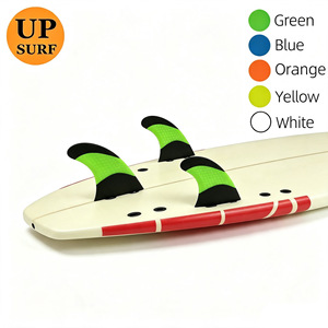 Ensemble de ailerons de planche de surf UPSURF en fibre de carbone nid d'abeille triple - Product Image 5