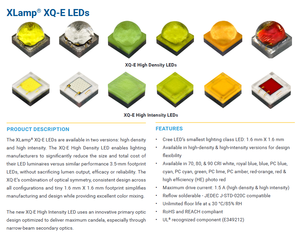 Venta Caliente de LED CREEs XLamps XQ-E de Alta Potencia de 3W, un Solo Color, Blanco Cálido, Ámbar, Azul Real, Cian, Verde, Rojo, 2200K-6200K - Product Image 2