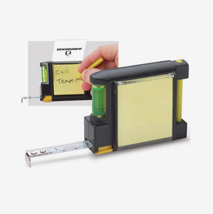 Kit d'outils de mesure promotionnel personnalisé : Mètre ruban de 3 m avec niveau, bloc-notes et stylo pour impression de logo, cadeau d'affaires, petit format - Product Image 3