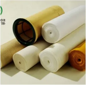 China Needle Punched Filter Media Dust Collector Filter Bag PET PP PTFE Aramid P84 PPS Fiberglass Air Filter Needle Felt