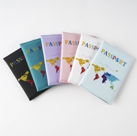 Ensemble de passeport coloré 2026, best-seller, sac de rangement, porte-billets de voyage, matériau PU, impression en relief, mode Haoxuan