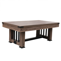 Table de billard de haute qualité avec plateau de jeu, table de billard américain de 7 pieds avec plateau convertible en table de ping-pong et fonction table à manger