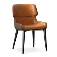 Chaises de salle à manger modernes OEM avec assise rembourrée et pieds en fer, chaises de cuisine rembourrées pour la maison, le restaurant, le café