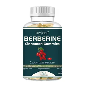 Biyode Hot Sale Berberine Aristata Organische Gezondheidszorg Supplement Groothandel Bloed Immuunsysteem Ondersteuning Anti-Inflammatoire Gummy