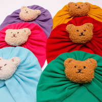 Nouveaux accessoires pour cheveux d'hiver pour filles, bandeaux larges en forme d'ours de couleur bonbon pour bébé, bandeaux en nylon pour bébé