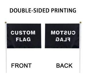 Factory Wholesale 100% Polyester Digital Printing Eco-Friendly Custom Hand <b>Flags</b> Banners Rectangle Shape Good Quality Different - Product Image 2