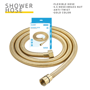 Tuyau <span class=keywords><strong>flexible</strong></span> extensible LEELONGS de 1,5 m, insert tressé, tube intérieur en EPDM, double verrouillage, acier inoxydable chromé, tuyau de douche pour baignoire - Product Image 6