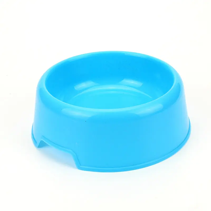 H760 Home Pets Feeder Economic Durable Round Small Dog Cat Food Bowls Round Single Multi Colour PP Plastic Pet Bowl