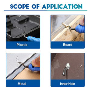 Lot de 12 couteaux à débavurer manuels de qualité industrielle avec manche en plastique, rotation à 360°, lames pour le métal, l'impression 3D et le caoutchouc - Product Image 2