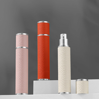 Produit phare : Flacon vaporisateur de parfum portable haut de gamme en cuir, 5ml, 8ml, 10ml, avec base magnétique en métal, vide et rechargeable par le bas