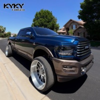 Jantes forgées sur mesure finition brossée 22x12 24x14 24x16 26x16 26x14 Super Jantes Simples pour Silverado 2500 HD F250 Sierra 2500HD