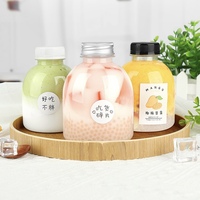 Bouteille en plastique transparente de 250 ml, 350 ml, 400 ml pour boissons, jus de fruits, lait, eau, bouteille en plastique PP de qualité alimentaire, bouteille pour thé glacé