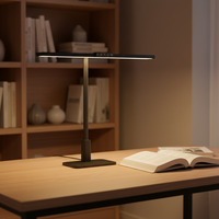 Lampe de bureau LED à économie d'énergie pour étudiants, protection des yeux, lumière de lecture, 3 modes de couleur, gradation tactile, lampe de table pliable