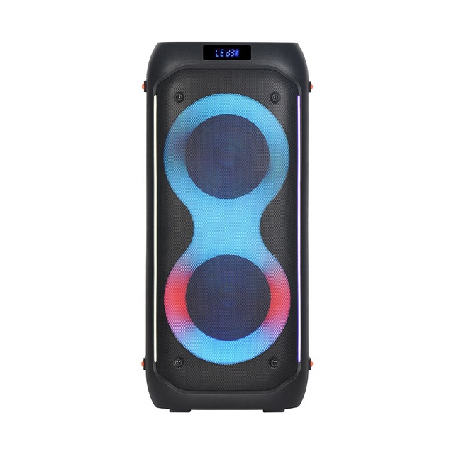 NDR-610 PA Dual 6.5inch Wireless Audio Party DJ Rechargeable Trolley Karaoke Portable Party BT Big Speakers