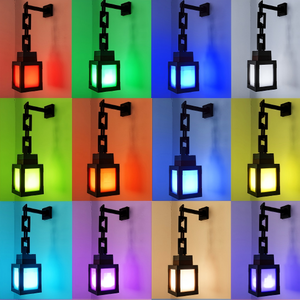 Lampe <span class=keywords><strong>Minecraft</strong></span> avec télécommande, lanterne LED lumineuse rechargeable, lampe d'ambiance pour chambre d'enfant, lumière variable multicolore - Product Image 6