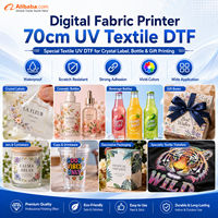 Imprimante textile numérique 70 cm UV DTF spéciale textile UV DTF pour l'impression d'étiquettes en cristal, de bouteilles et de cadeaux