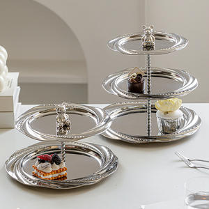 Tampilan meja kopi rumah mewah ringan piring buah berlapis banyak pendingin air penting untuk ruang tamu & Pesta - Product Image 1