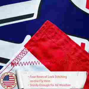 Drapeau des États-Unis 250e anniversaire, 3x5, polyester, double face, 3 couches, haute résistance, protection UV, résistant à la décoloration, 2 œillets en laiton - Product Image 6